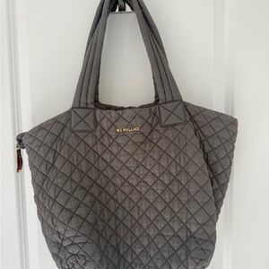 MZ Wallace Quilted Gray Tote